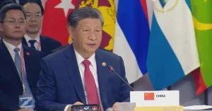 Chinese President Xi Jinping speaks at the 16th BRICS Summit in Kazan, Russia, October 23, 2024. Photo: Xinhua.