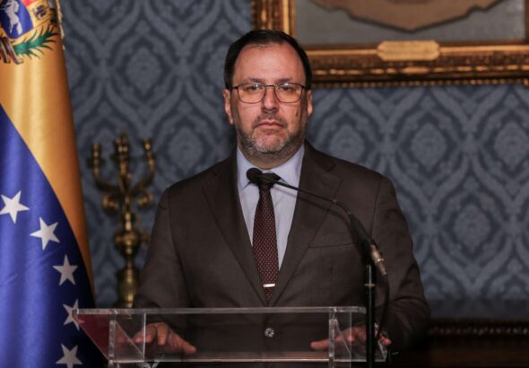 Venezuelan Foreign Minister Yván Gil speaks at the meeting with representatives of Arab and Persian communities in Venezuela, October 4, 2024. Photo: AVN.