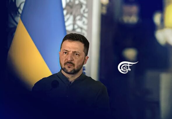 Zelensky and the war hawks in the West who back him are claiming to speak on behalf of the Ukrainian people. But they do not and cannot know the peoples' views. Photo: Mahdi Rtail/Al Mayadeen.