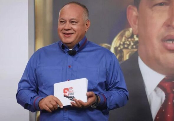 Diosdado Cabello on his television program Con el Mazo Dando. Photo: Globovision/File photo.