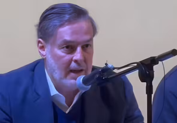 Ambassador Félix Plasencia González speaking at conference celebrating the 75th anniversary of the founding of the People’s Republic of China in Bolívar Hall, London on September 28, 2024. Photo: Friends of Socialist China.