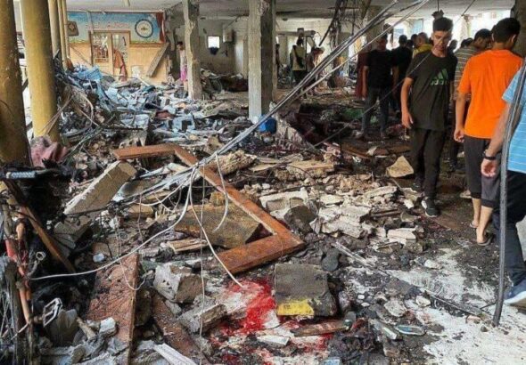 Gaza school massacre. Photo: Newsclick/File photo.