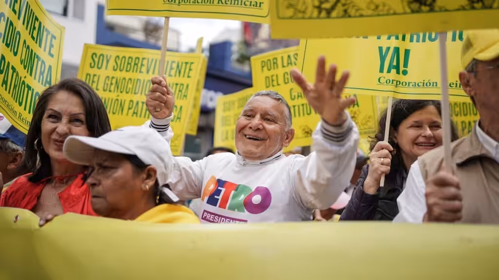 March in Colombia in support of President Gustavo Petro. Photo: Social media.