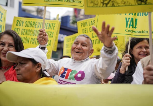March in Colombia in support of President Gustavo Petro. Photo: Social media.