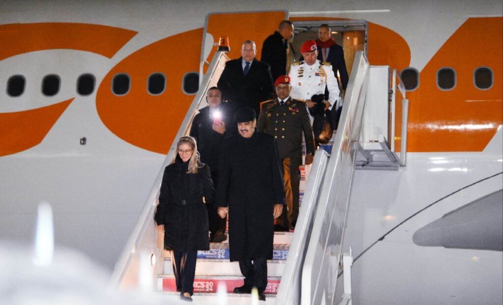 President Maduro touches down in Kazan, Russia.