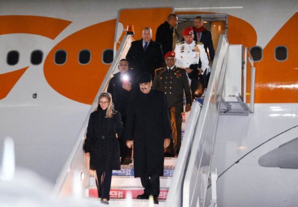 President Maduro touches down in Kazan, Russia.