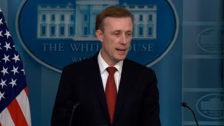 US National Security Adviser Jake Sullivan threatens 'consequences' against Iran. Photo: People Dispatch/Screenshot via CNN.