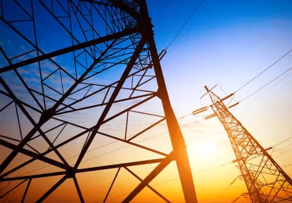 Electrical transmission lines. File photo.