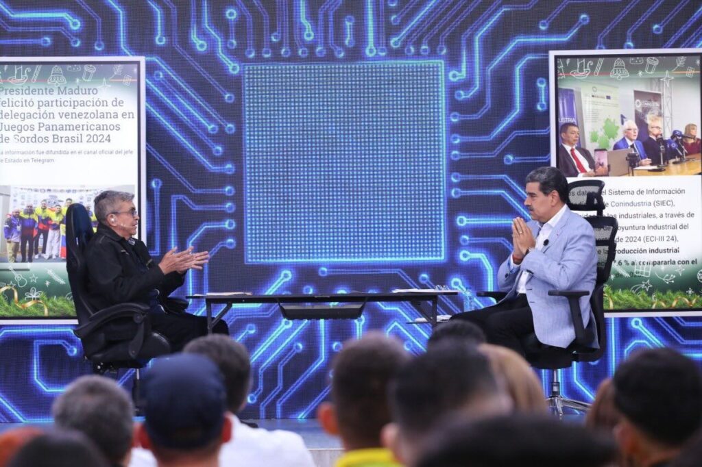 Nicolás Maduro on television. Photo: Alba Ciudad.