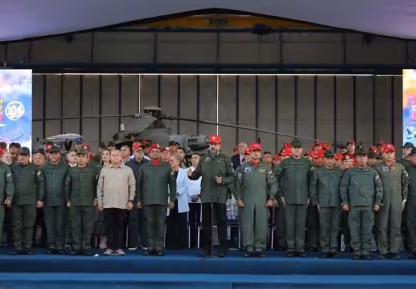 Venezuelan President Nicolás Maduro during a ceremony awarding a group of Venezuelans illegally sanctioned by the US government. Photo: Presidential Press.