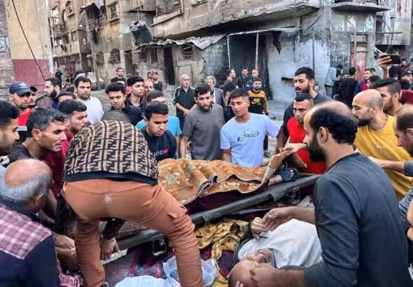 People who were injured during Zionist bombardment on Beit Lahia, in the northern Gaza Strip. Photo: AFP