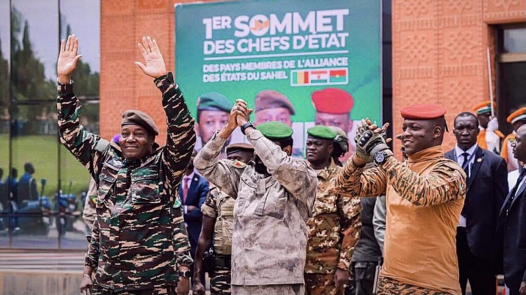 Heads of state of Burkina Faso, Niger and Mali at the First Summit of Alliance of Sahel States. Photo: People Dispatch/File photo.