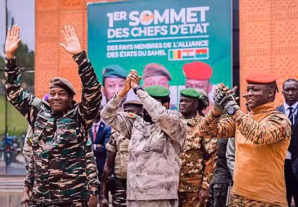 Heads of state of Burkina Faso, Niger and Mali at the First Summit of Alliance of Sahel States. Photo: People Dispatch/File photo.