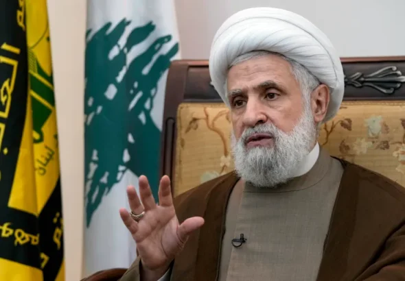 Hezbollah's Secretary General, Sheikh Naim Qassem. Photo: Bilal Hussein/AP