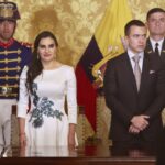 Ecuadorian Vice President Verónica Abad (left) next to President Daniel Noboa (right) during ceremony at the Carondeletale Palace in Quito on November 23, 2023. File photo.