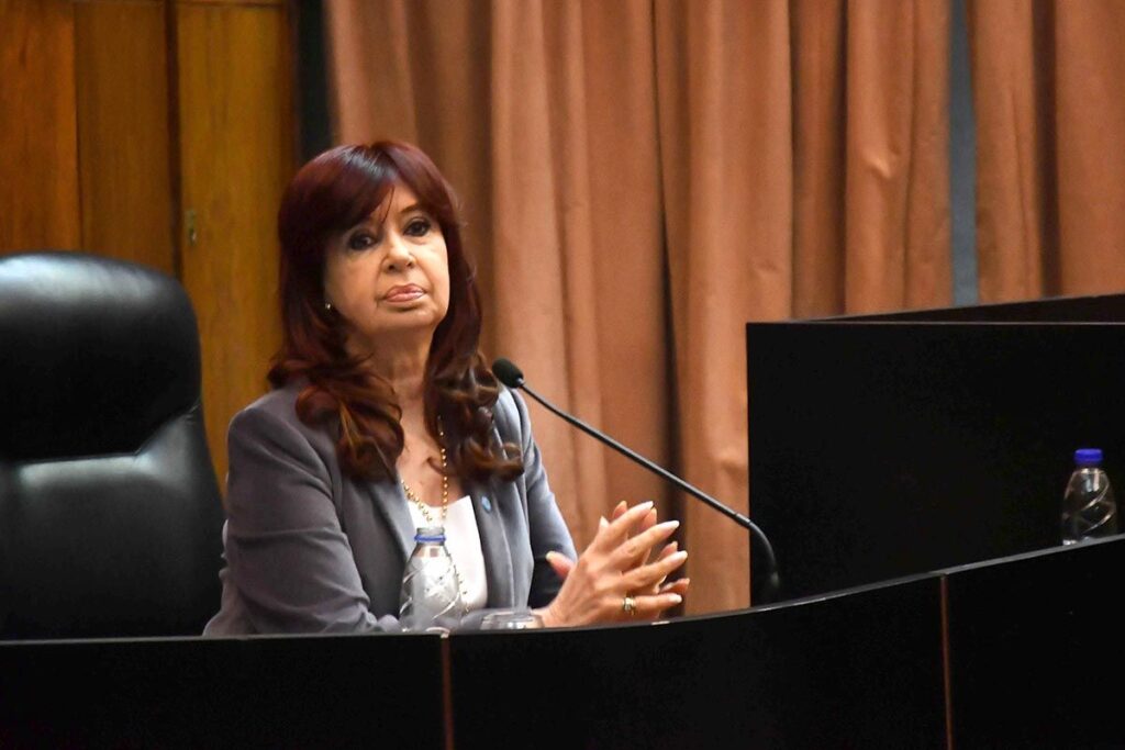 Former Argentinian President Cristina Fernández during a judiciary hearing in August 2024. Photo: Claudio Fanchi NA/File photo.