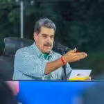 Venezuelan President Nicolás Maduro at an official event to deliver resources and equipment to entities associated with civilian protection and disaster management. Photo: Presidential Press.