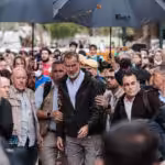 The King of Spain, Felipe VI, during a photo op in Valencia that resulted in residents throwing mud and objects at him and Queen Letizia on Sunday, November 3, 2024. Photo: EP/Carlos Luján.