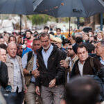 The King of Spain, Felipe VI, during a photo op in Valencia that resulted in residents throwing mud and objects at him and Queen Letizia on Sunday, November 3, 2024. Photo: EP/Carlos Luján.