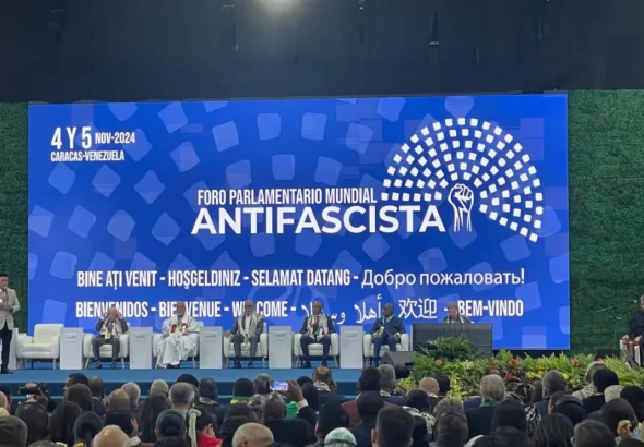 Opening of the World Antifascist Parliamentary Forum in Caracas on Monday, November 4, 2024. Photo: Radio Miraflores.