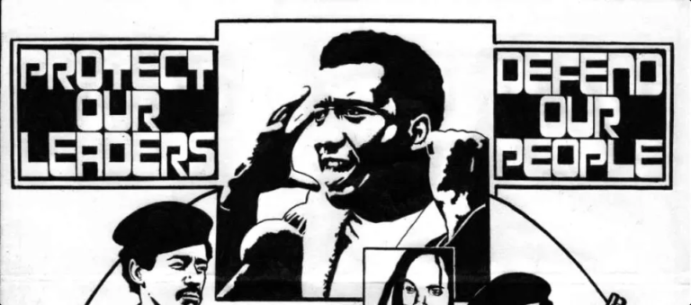 Artwork depicting prison leaders. Photo: Kevin Rashid Johnson.