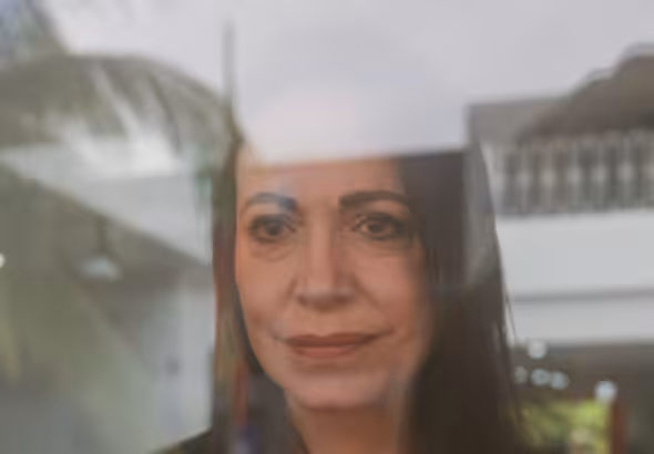 María Corina Machado, Venezuela’s far-right opposition politician, has been in hiding since July and Venezuelan authorities claim she has left the country. Photo: Adriana Loureiro Fernandez/ The New York Times.