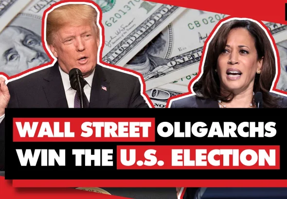 Compilation image showing Donald Trump (Left) and Kamala Harris (Right), two sides of the same coin. Photo: Geopolitical Economy Report.