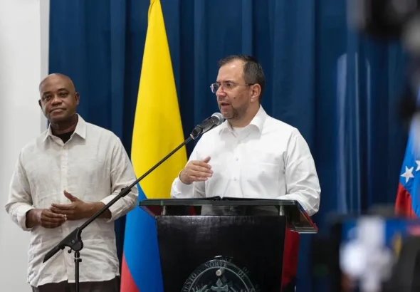 Venezuelan Foreign Affairs Minister Yván Gil in Colombia. Photo: MPPRE.