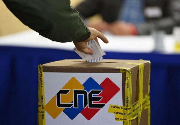 Venezuelan paper ballot box for elections. File photo.