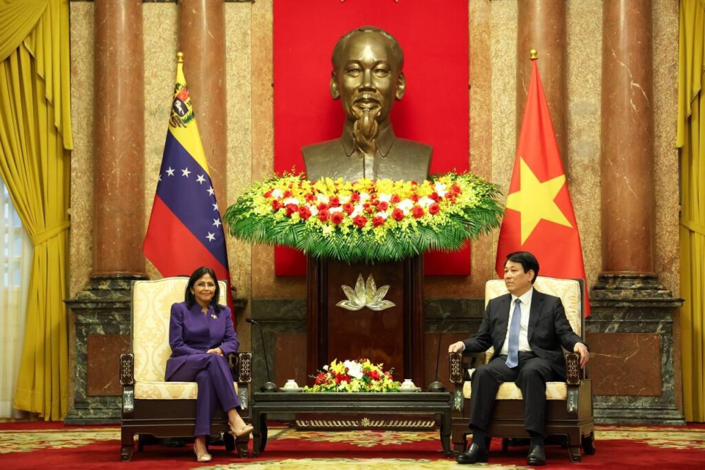 Featured image: Venezuelan Vice President Delcy Rodríguez and Vietnamese Presdient Luong Cuong meet in Hanoi, Vietnam, October 30, 2024. Photo: Venezolana de Información.