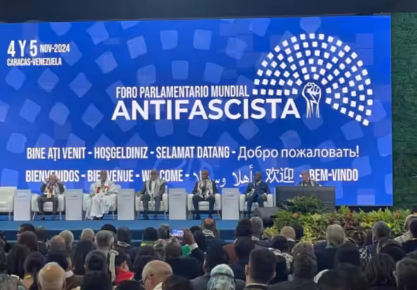 Featured image: Participants in the first World Anti-fascist Parliamentary Forum.