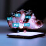 A person interacting with social media content. File photo.