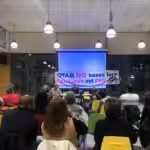 A partial view of the audience at the event in Barcelona, where Venezuelan, Brazilian and Palestinian Resistance issues were discussed on November 30, 2024. Photo: Masar Badil.