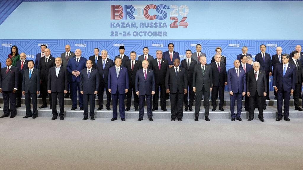 Family photo during the BRICS summit in Kazan, Russia, on Oct 24, 2024. Photo: AFP/file photo.
