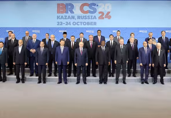Family photo during the BRICS summit in Kazan, Russia, on Oct 24, 2024. Photo: AFP/file photo.