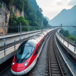 AI generated photo of a high speed train. Photo: X/@marinebharat/Grok AI.