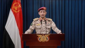 YAF spokesperson Brigadier General Yahya Saree on September 27, 2024. Photo: YAF Military Media.