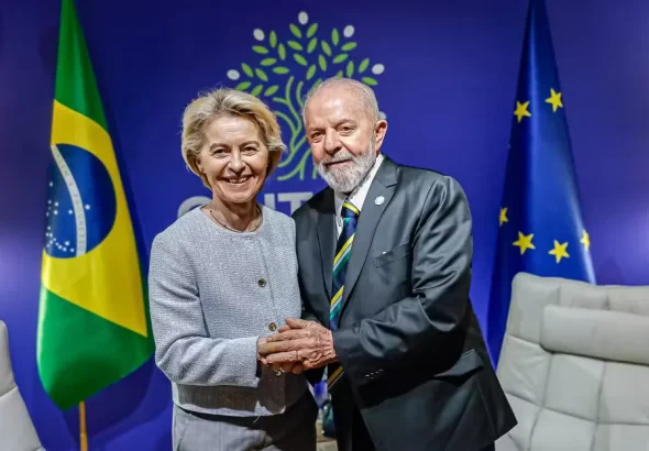 Ursula von der Leyen and Luiz Inácio Lula da Silva at a meeting in New York, September 2024. Photo: Ricardo Stuckert/PR.