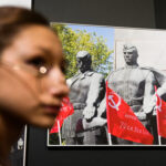 A girl tours an exhibition dedicated to the day of new regions’ reunification with Russia at the Victory Museum on Poklonnaya Hill in Moscow, Russia. Photo: Kirill Zykov/AP.