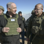 Israeli ruler Benjamin Netanyahu, left, visits Israeli invasion forces in the so called buffer zone inside Syria, Tuesday, December 17, 2024. Photo: Israeli occupation entity Press Office/AP.