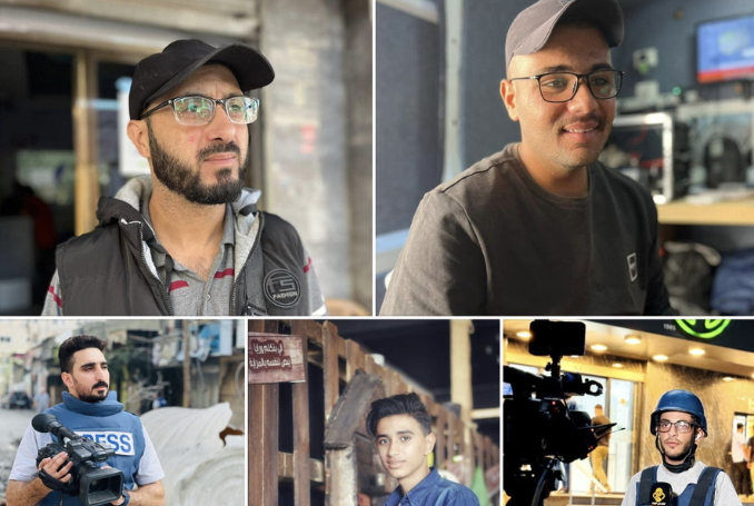 Five journalists from Al-Quds Today channel were killed in an Israeli airstrike in Nuseirat. Photo: The Palestine Chronicle/via social media.