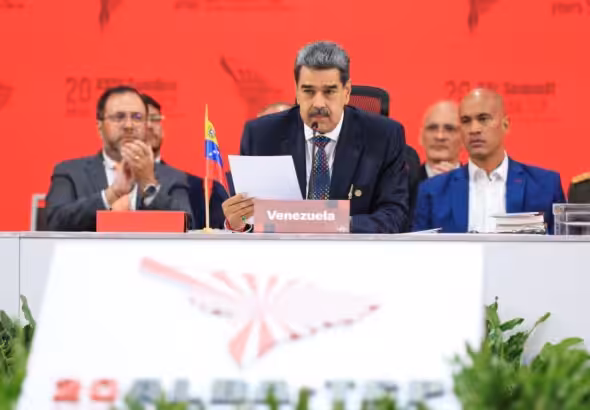 Venezuelan President Nicolás Maduro at the closing ceremony of the 24th ALBA-TCP Summit held in Caracas, Venezuela, December 14, 2024. Photo: X/@EmbaVEespana.