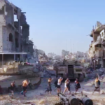 'Israeli' army forces doctors and patients to head south on foot, half-naked, in the freezing cold. Photo: Palestine Chronicle.