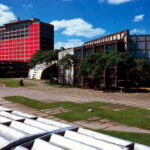 View of the administrative president's office of the Central University of Venezuela (UCV), next to the Central Library and the majestic concert hall, the Aula Magna. Photo: File photo.