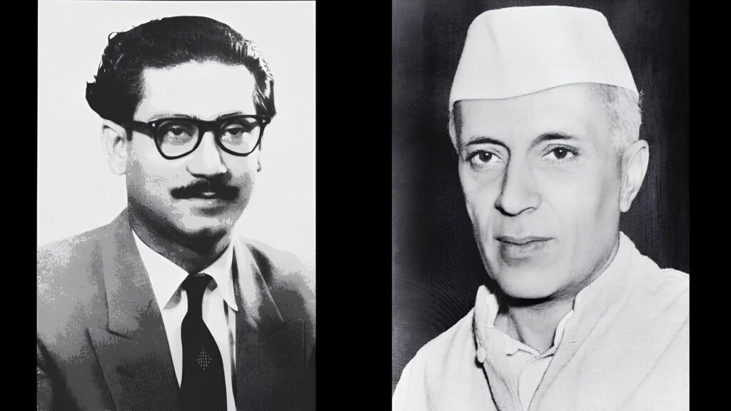 Sheikh Mujibur Rahman (left) and Jawaharlal Nehru (right), independence leaders of Bangladesh and India respectively. File photo.