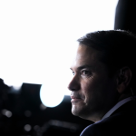 Sen. Marco Rubio, R-Fla., talks to reporters at an election night watch party for Donald Trump, Nov. 5, 2024, in West Palm Beach, Fla. Photo: Alex Brandon/AP.