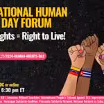 Poster for anti-sanctions event organized by Sanctions Kill, to be held on December 10, 2024. Photo: Sanctions Kill.