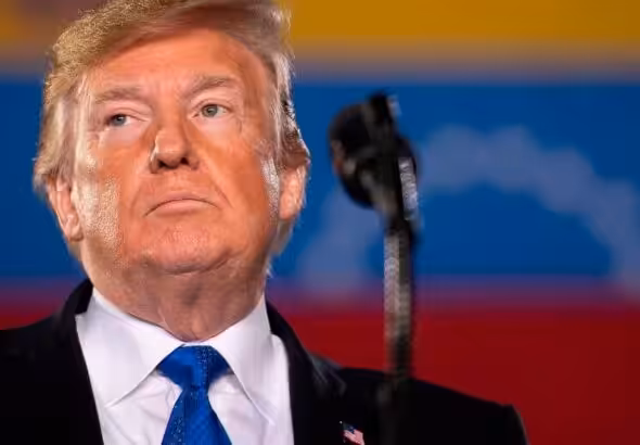 US President Donald Trump at an event to speak with Venezuelan-Americans on February 18, 2019, in Miami. Photo: Jim Watson AFP/Getty Images/file photo.