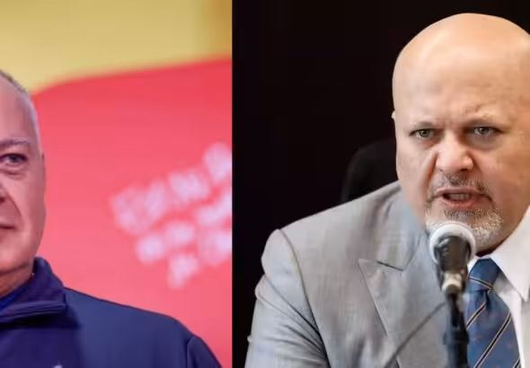 Venezuelan Interior Minister Diosdado Cabello (left) and ICC Prosecutor Karim Khan (right). File photo.