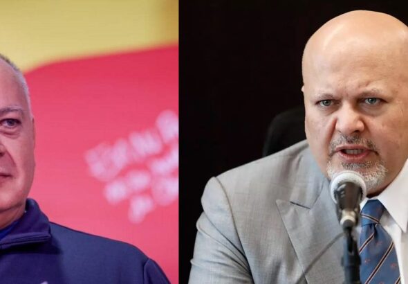 Venezuelan Interior Minister Diosdado Cabello (left) and ICC Prosecutor Karim Khan (right). File photo.